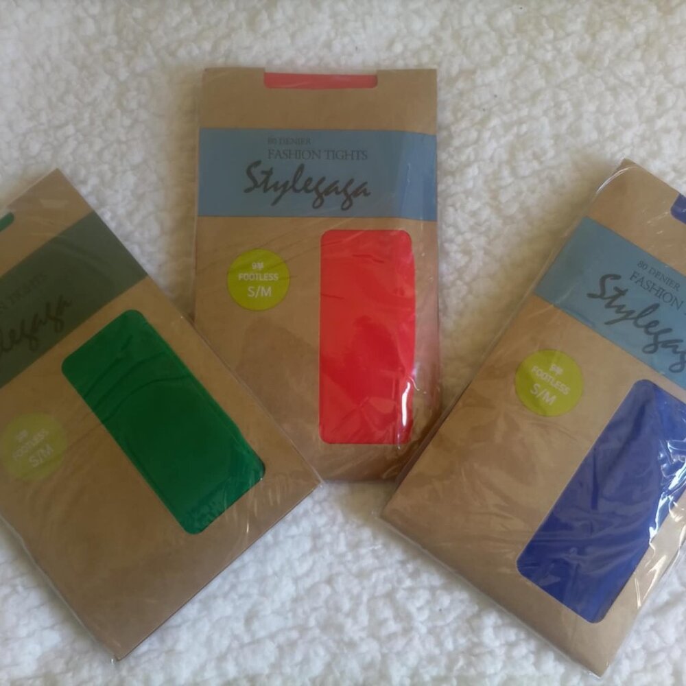 3 Pairs Tights S/M New